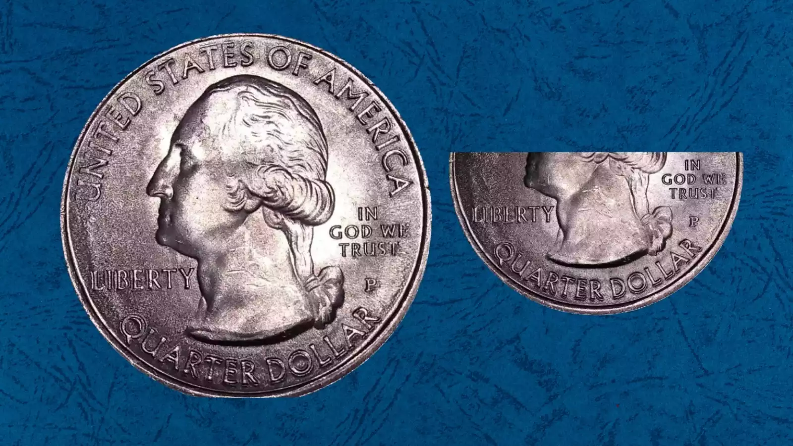 2014 quarter die rotation error showing misaligned obverse and reverse designs when coin is flipped